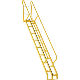 Alternating Stair 10' 16-Step Ladder, 56° Angle
