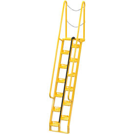 Alternating Stair 8' 13-Step Ladder, 68° Angle