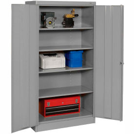 Standard Storage Cabinet, Turn Handle, 36"W x 24"D x 72"H, Medium Gray, Unassembled