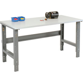 60x30 Adjustable Height Workbench C-Channel Leg - ESD Square Edge Gray
