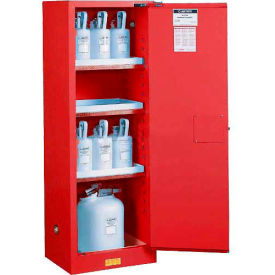 Paint & Ink Cabinet With Manual Close Single Door, 22 Gallon Capacity, Red
