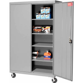 Heavy Duty Mobile Storage Cabinet, 22 Gauge, 46"W x 24"D x 78"H, Gray