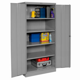 Deluxe Storage Cabinet, 36"W x 24"D x 78"H, Medium Gray, Unassembled