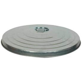 Galvanized Steel Lid For 24 Gallon Trash Can, Silver