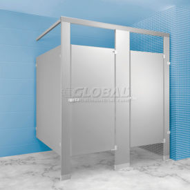 Stainless Steel Bathroom Partition Complete 2 In-Corner Compartment 72" Wide