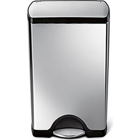 Rectangular Step Can - 10 Gallon Brushed SS