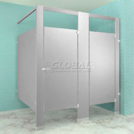 Steel Complete 2 In-Corner Compartment 72" Wide - Gray