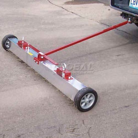 AMK Magnetics Trailblazer Magnetic Sweeper, 60"W, T-60, 1000 lbs. Lift Capacity, 3'' Ground Clearance, 8" Wheels, Adjustable Handle Height.