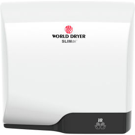SLIMdri Automatic Hand Dryer, ADA Compliant, White Aluminum, 120-240V