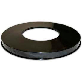 Steel Open Flat Lid, Black
