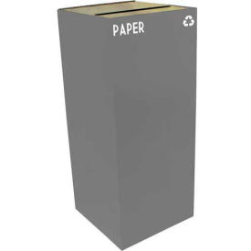 Recycling Can, Paper, 36 Gallon, Gray
