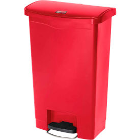 Slim Jim Plastic Step On Container, Front Step 8 Gallon - Red