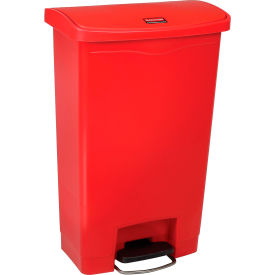Slim Jim Plastic Step On Container, Front Step 13 Gallon - Red