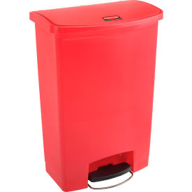 Slim Jim Plastic Step On Container, Front Step 24 Gallon - Red
