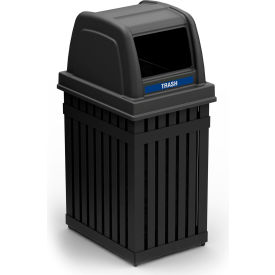 Trash Can, 25 Gallon, Black