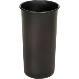 Plastic Liner For Round Aluminum Trash Cans, 20 Gallon, Black