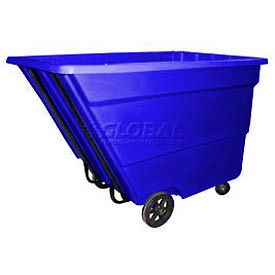 Medium Duty Plastic Tilt Truck, 2-2/10 Cu. Yd. Cap, 2200 Lbs. Cap, Blue