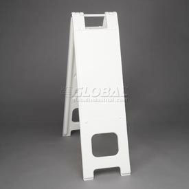 Narrowcade Barricade Sign Stand with 2 Panels, 13"W x 45"H, White