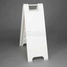 Minicade Barricade Sign Stand with 2 Panels & No Sheeting, 13" x 36", White