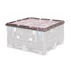 BulkPak Folding Bulk Shipping Container Lid - 48"L x 40"W Black