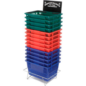 Good L Shopping Basket Stand with Black Sign