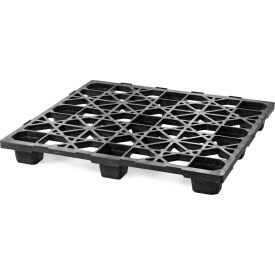 Nestable Automotive Open Deck Pallet, Plastic, 48" x 45", 5000 Lb Static Cap, Black