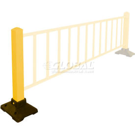 Galvanized Steel Post for Crowd Control Barrier, 39"H, Yellow