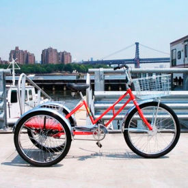 Adaptable Tricycle 500 Lb Cap. 3 Speed Coaster Brake with Rear Wire Basket Black