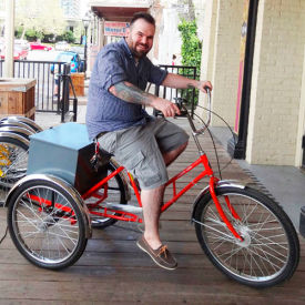 Adaptable Tricycle 500 Lb Cap. 3 Speed Coaster Brake with Rear Box Orange