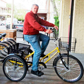Adaptable Tricycle 500Lb Cap. 1Speed Coaster Brake with Rear Steel Basket Black