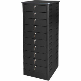 Storage and Charging Locker with Laminate Top, 10 Bays, Key Lock