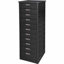 Laptop Storage Locker with Laminate Top, 11 Bays, Electronic Lock, Black