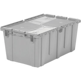 Flipak Plastic Distribution Container, 26-7/8"L x 17"W x 12"H, Gray