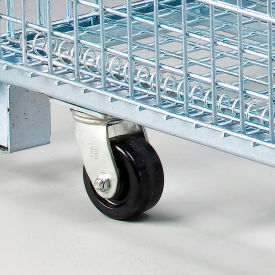 Folding Wire Container Caster Kit For 40" x 32" & 48" x 40" Models