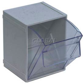 Quantum Tip Out Interlocking Bin 4-1/2 x 4 x 6 Gray