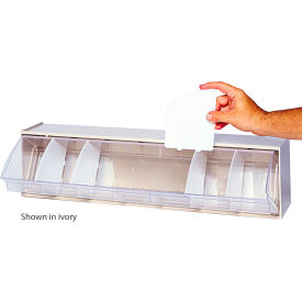 Dividable Tip Out Bin 5 Dividers 23-5/8 x 5-1/4 x 5-15/16 Gray