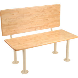 ADA Locker Room Bench, Hardwood, 48"W x 20"D x 17-1/4"H