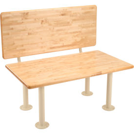 Locker Room Bench, Hardwood, 42"W x 24"D x 17-1/4"H