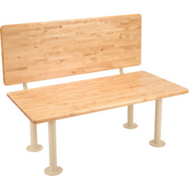 ADA Locker Room Bench, Hardwood, 48"W x 24"D x 17-1/4"H