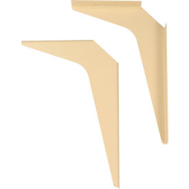 Wall Mount Brackets For 20" Deep ADA Locker Bench Top, Almond, Pair