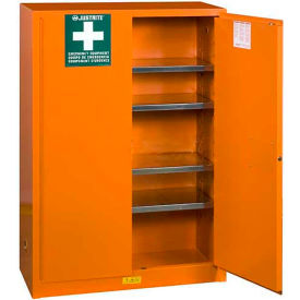 Emergency Preparedness Cabinet, 65"Wx43"Dx18"H, Orange, Assembled