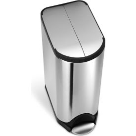 Butterfly Step Can - 8 Gallon Brushed SS