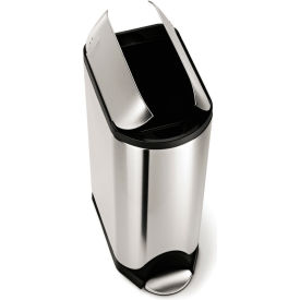 Butterfly Step Can - 12 Gallon Brushed SS