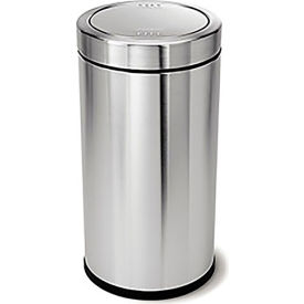 Stainless Steel Swing Top Trash Can, 14-1/2 Gallon