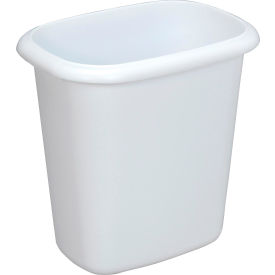 Vanity Wastebasket 6 Quart, White