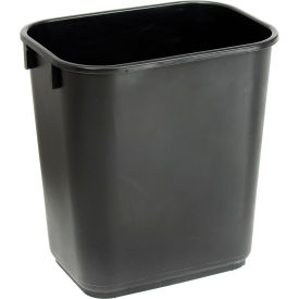 13-5/8 Qt. Plastic Wastebasket - Black