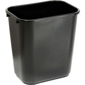 28-1/8 Qt. Plastic Wastebasket - Black