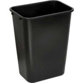 41-1/4 Qt. Plastic Wastebasket, Black