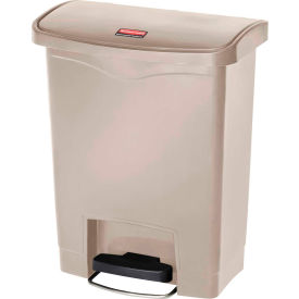 Slim Jim 1883456 Plastic Step On Container, Front Step 8 Gallon - Beige