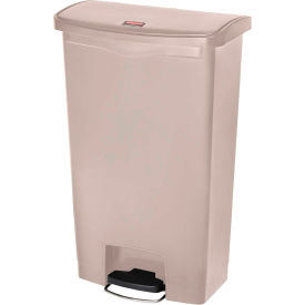 Slim Jim 1883460 Plastic Step On Container, Front Step 18 Gallon - Beige